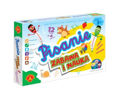 UNIWERSYTET MĄDREJ ZABAWY PISANIE. Wydawca: ALEXANDER GRY. SmakLiter.pl Opakowanie UNIWERSYTET MĄDREJ ZABAWY PISANIE