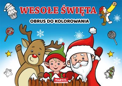 Okładka książki Wesołe święta - Obrus do kolorowania