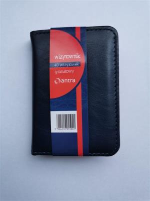 Wizytownik 40 jednoklatkowy granatowy. Wydawca: Antra. SmakLiter.pl Opakowanie Wizytownik 40 jednoklatkowy granatowy