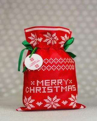 Opakowanie Worek Świąteczny klasyczny czerwony 20x30cm (5szt)