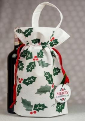 Opakowanie Worek Świąteczny na butelkę 22x32x10cm (5szt)