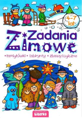 Zadania Zimowe. Łamigłówki, labirynty... 4-7 lat. Autor: praca zbiorowa. SmakLiter.pl Okładka książki Zadania Zimowe. Łamigłówki, labirynty... 4-7 lat