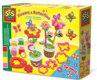 Zapachowa ciastolina -  kwiatki i motyle. Wydawca: SES NL. SmakLiter.pl Opakowanie Zapachowa ciastolina -  kwiatki i motyle