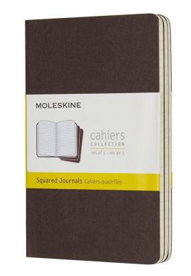 Opakowanie Zestaw 3 zeszytów Cahier Journals 9x14 kratka kaw.