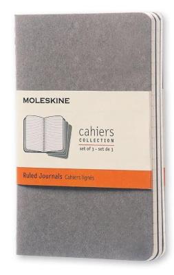 Opakowanie Zestaw 3 zeszytów Cahier Journals 9x14 linia szary