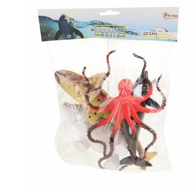 Zestaw 5 figurek zwierząt morskich deluxe. Wydawca: ToiToys. SmakLiter.pl Opakowanie Zestaw 5 figurek zwierząt morskich deluxe