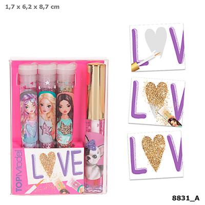 Opakowanie ZESTAW BROKATÓW Z PĘDZELKIEM DO OZDABIANIA TOPMODEL 3SZT 8831A