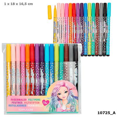 Opakowanie ZESTAW FLAMASTRÓW TOP MODEL 15 KOLORÓW 10725A