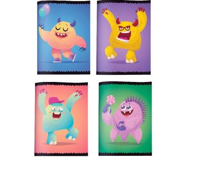 Opakowanie Zeszyt A5/32K kratka Monsters (10szt) STRIGO