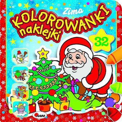 Okładka książki ZIMA KOLOROWANKI NAKLEJKI