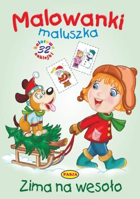 ZIMA NA WESOŁO MALOWANKI MALUSZKA. Autor: Ernest Błędowski. SmakLiter.pl Okładka książki ZIMA NA WESOŁO MALOWANKI MALUSZKA