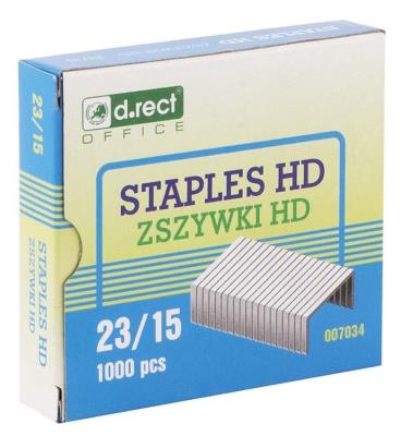 Opakowanie Zszywki 23/15 1000 sztuk D.RECT