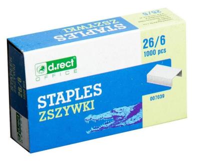 Opakowanie Zszywki 26/6 1000 sztuk D.RECT