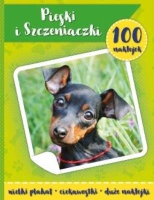 Okładka książki 100 naklejek. Psy i szczeniaczki w.2