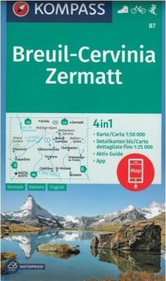 Okładka książki Breuil - Cervinia - Zermatt 1:50 000 Kompass