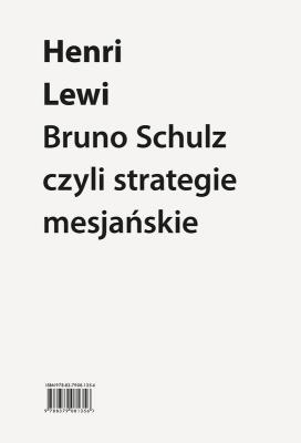 Okładka książki Bruno Schulz, czyli strategie mesjańskie