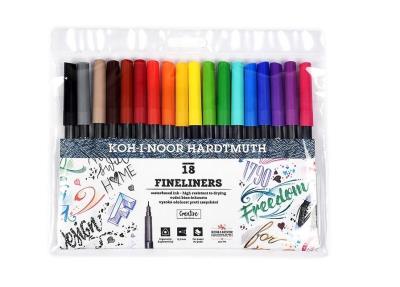 Cienkopisy 18 kolorów. Wydawca: Koh-I-Noor. SmakLiter.pl Opakowanie Cienkopisy 18 kolorów