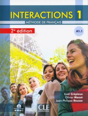 Okładka książki Interactions 1 Livre de l'éleve + DVD