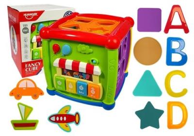 Opakowanie Interaktywna kostka pianinko sorter Nauka literek