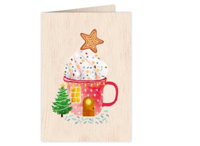 Karnet drewniany C6 + koperta Święta Chata. Wydawca: Cozywood. SmakLiter.pl Opakowanie Karnet drewniany C6 + koperta Święta Chata