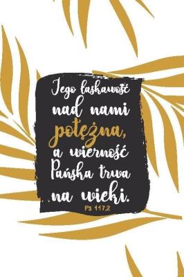 Opakowanie Kartka składana Jego łaskawość nad nami złocona