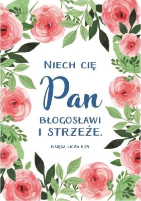 Opakowanie Kartka składana Niech cie Pan błogosławi Kwiat