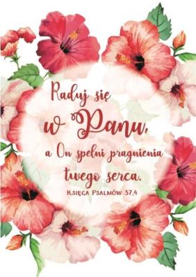 Opakowanie Kartka składana Raduj się w Panu Kwiat