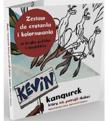 Kevin kangurek, który nie potrafił skakać. Autor: Elabor Jonathan, Tsinganos Tim. SmakLiter.pl Okładka książki Kevin kangurek, który nie potrafił skakać