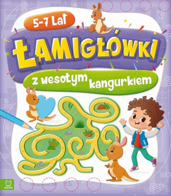 Łamigłówki z wesołym kangurkiem 5-7 lat. Autor: Opracowanie zbiorowe. SmakLiter.pl Okładka książki Łamigłówki z wesołym kangurkiem 5-7 lat