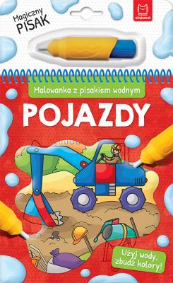 Malowanka z pisakiem wodnym Pojazdy. Autor: Opracowanie zbiorowe. SmakLiter.pl Okładka książki Malowanka z pisakiem wodnym Pojazdy