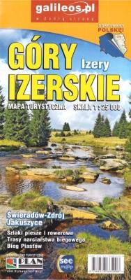Mapa turystyczna - Góry Izerskie, Izery 1:25 000. Autor: Opracowanie zbiorowe. SmakLiter.pl Okładka książki Mapa turystyczna - Góry Izerskie, Izery 1:25 000