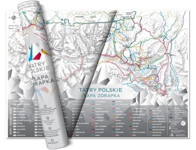 Okładka książki MAPA ZDRAPKA SZLAKÓW TATRY POLSKIE