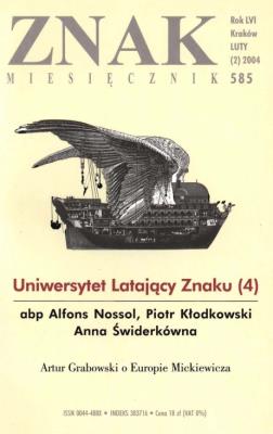 Opakowanie Miesięcznik 'Znak': Religia i państwo w wielokulturowym świecie. Numer 595 (grudzień 2004)