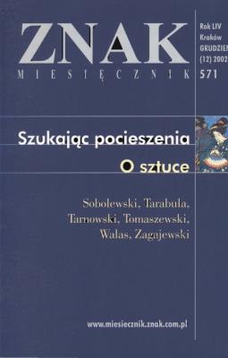 Opakowanie Miesięcznik 'Znak': Szukając pocieszenia. O sztuce. Numer 571 (grudzień 2002)