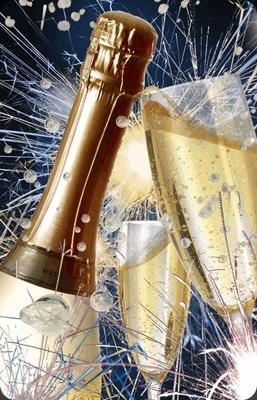 Opakowanie Mini kartka 3D Szampan