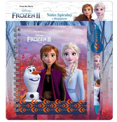 Notes spiralny z długopisem Kraina Lodu 26. Wydawca: Derform. SmakLiter.pl Opakowanie Notes spiralny z długopisem Kraina Lodu 26