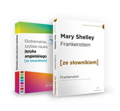 Pakiet Frankenstein i Ekstremalnie szybka nauka języka angielskiego. Autor: Opracowanie zbiorowe. SmakLiter.pl Okładka książki Pakiet Frankenstein i Ekstremalnie szybka nauka języka angielskiego