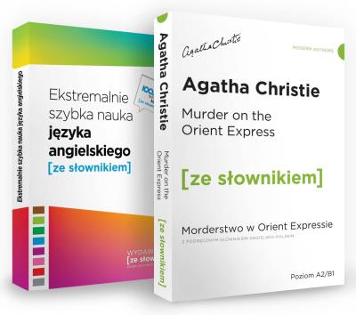 Pakiet Murder on the Orient Express i Ekstremalnie szybka nauka języka angielskiego. Autor: Opracowanie zbiorowe. SmakLiter.pl Okładka książki Pakiet Murder on the Orient Express i Ekstremalnie szybka nauka języka angielskiego