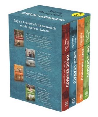 Pakiet Owoc granatu t 1-4. Autor: Paszyńska Maria. SmakLiter.pl Okładka książki Pakiet Owoc granatu t 1-4