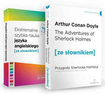 Pakiet The Adventures of Sherlock Holmes i Ekstremalnie szybka nauka języka angielskiego. Autor: Opracowanie zbiorowe. SmakLiter.pl Okładka książki Pakiet The Adventures of Sherlock Holmes i Ekstremalnie szybka nauka języka angielskiego