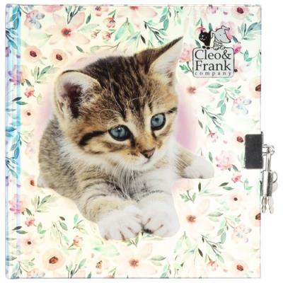 Opakowanie Pamiętnik metalizowany z kłódką Cleo i Frank 2