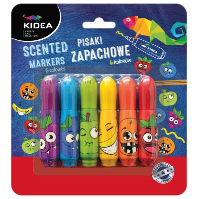 Pisaki zapachowe Kidea 6 kolorów. Wydawca: Derform. SmakLiter.pl Opakowanie Pisaki zapachowe Kidea 6 kolorów