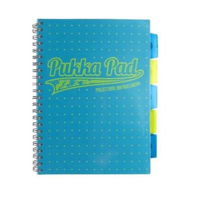 Project Book Neon Dots A4/100K kratka nieb.(3szt). Wydawca: Pukka Pads. SmakLiter.pl Opakowanie Project Book Neon Dots A4/100K kratka nieb.(3szt)