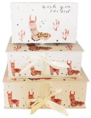 Opakowanie Pudełko Prostokąt Lama białe S ROZETTE