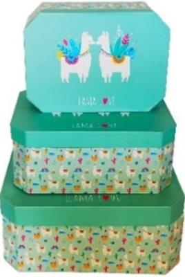 Opakowanie Pudełko Prostokąt Lama zielone M ROZETTE