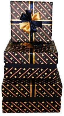 Opakowanie Pudełko Tone Ribbon Kwadrat niebieskie M ROZETTE