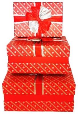 Opakowanie Pudełko Tone Ribbon Prostokąt czerwień L ROZETTE