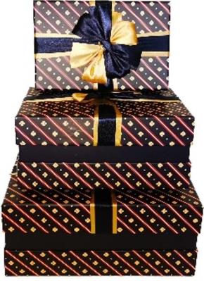 Opakowanie Pudełko Tone Ribbon Prostokąt niebieskie L ROZETTE