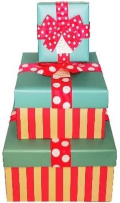 Opakowanie Pudełko Top Kwadrat niebieskie S ROZETTE