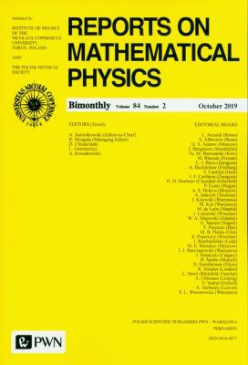 Opakowanie Reports on Mathematical Physics 84/2